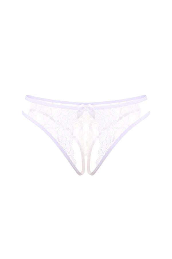 SUPTTING Culotte en Dentelle Sexy pour Femme, Culotte Sexy Ouverte, Taille Basse, Belles Fesses, Pantalon T Transparent, Culo