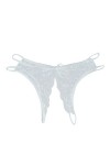 SUPTTING Femme Culottes Ouvert Entrejambe Sexy Dentelle String Bikini sans Couture Demi-Couverture Arrière