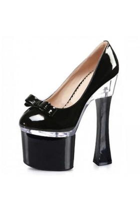 PROMI Talon Aiguille Talons Hauts Chaussures De Scène À Talons Hauts De 18 Cm-Black||37