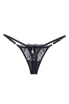 SUPTTING Femme Dentelle Transparente Thong Taille Réglable Nœud Maille Sexy Culottes sans Couture sous-Vêtements Féminins Cul