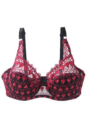 CUTeFiorino Thorn Ensemble soutien-gorge sexy en dentelle pour femme, Noir , 115D