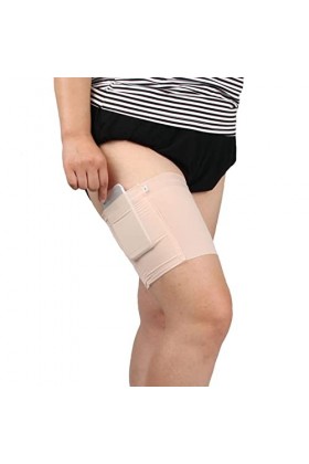 Onlynery Porte-Jarretelles pour Femme avec Poches,Chaussettes Antidérapantes Anti-Friction pour Téléphone Portable avec Poche