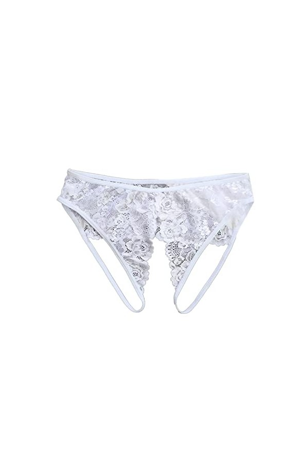 SUPTTING Culotte en Dentelle Sexy pour Femme, Culotte Creuse, Culotte à Lacets, String, Lingerie