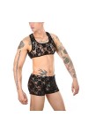 Lingerie érotique pour homme - Lingerie sexy pour homme - Slip en dentelle pour homme - Vêtements amusants - Ceinture serrée 
