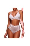 BaoDan Soutien-Gorge sans Armature Push Up String Femme Sexy Lingerie Erotisme et Hot Culotte Femme Sexy sous Vetement Sexy F