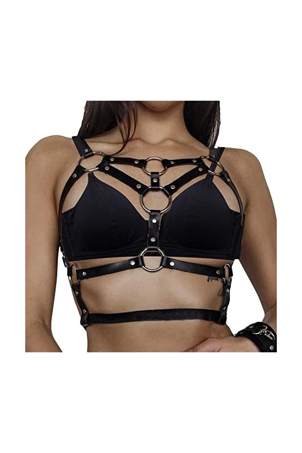 Ncenglings Débardeur Long Et Fluide Sexy Strappy Décoration Ceinture Bondage Ceinture en Cuir Ceinture Accessoire de Corps Se