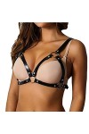 Ncenglings Bustier Plume Blanc Ceinture Sexy à lanières pour Femmes, décoration de Bondage, Ceinture de Corps Sexy, Accessoir