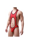 Duohropke Jockstrap Ouvert Sous-vêtements de lutte Singlet Body Straps Combinaison Maillot Leotard Sexy Mesh Vêtements de nui