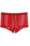 Générique Boxer Transparent à Rayures pour Hommes Slip Taille Basse translucide Pantalon Convexe en U Boxer Transparent et Re