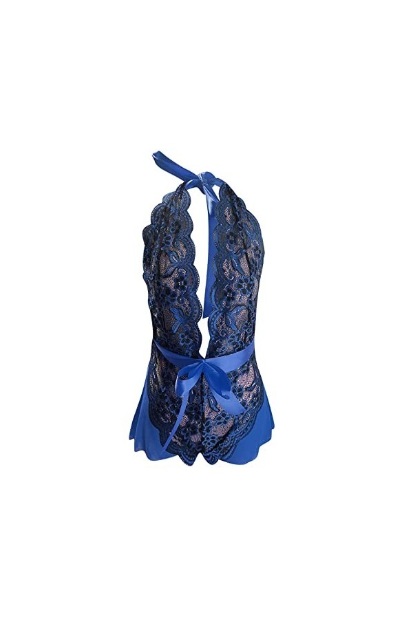 FGUUTYM Sextoys Lingerie Jeu de Rôle Lingerie Sexy Femmes Costumes Rouge Plaid Lingerie Filet Lingerie Sexy Blue, M 