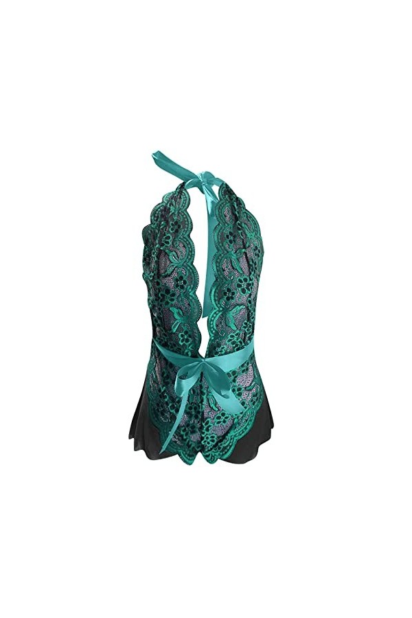 FGUUTYM Sextoys Lingerie Jeu de Rôle Lingerie Sexy Femmes Costumes Rouge Plaid Lingerie Filet Lingerie Sexy Blue, M 