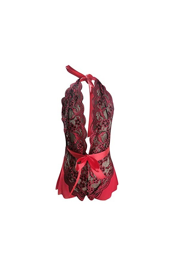 FGUUTYM Sextoys Lingerie Jeu de Rôle Lingerie Sexy Femmes Costumes Rouge Plaid Lingerie Filet Lingerie Sexy Blue, M 