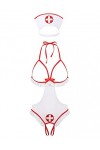 iiniim Sexy Lingerie Erotique Costume Déguisement Infirmière Femme Cosplay Nuisette Babydoll Ouverte Sous-Vêtements de Nuit C