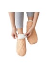 ZORQ Chaussettes pantoufles pour femmes - Chaussettes de chaussures dhiver à semelles souples antidérapantes - Chaussettes p