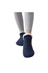 ZORQ Chaussettes pantoufles pour femmes - Chaussettes de chaussures dhiver à semelles souples antidérapantes - Chaussettes p