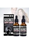PleasurePeak Gouttes orales Secret Happy Drops pour femme, améliore la sensibilité et le plaisir, augmente les niveaux déner