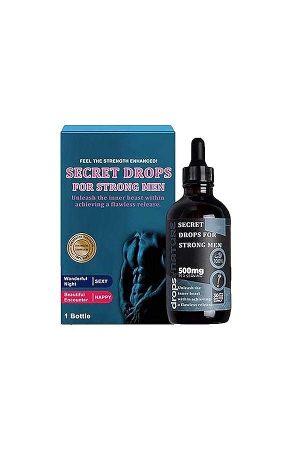 Gouttes secrètes pour hommes forts, gouttes orales, gouttes heureuses secrètes pour adultes, amélioration de la sensibilité e