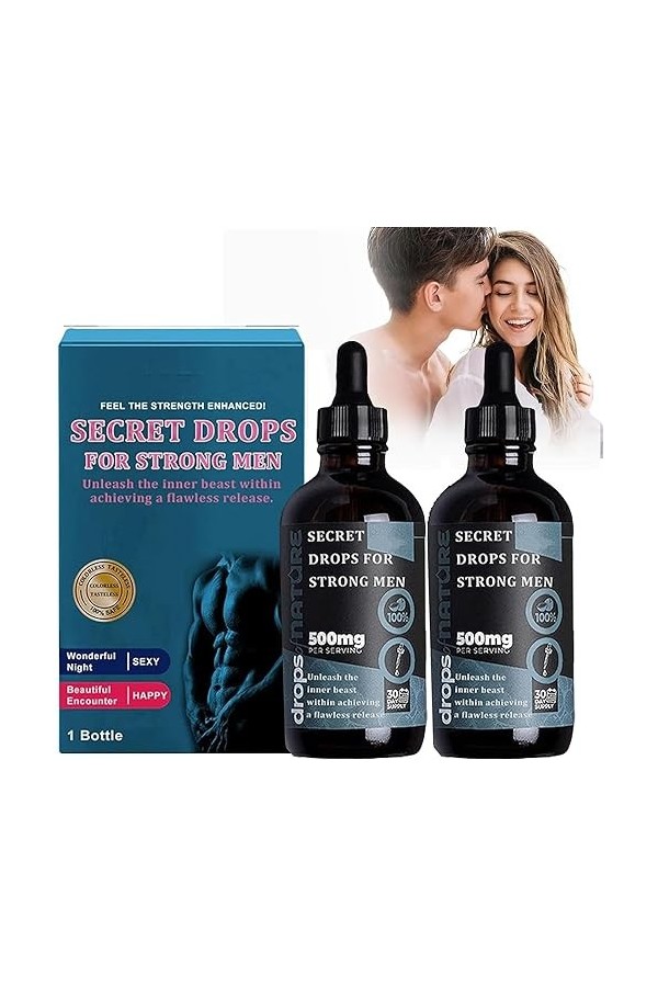 Gouttes secrètes pour hommes forts, gouttes orales, gouttes heureuses secrètes pour adultes, amélioration de la sensibilité e