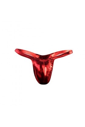 String pour Homme Sexy en Coton Noir Slips sous-Vêtement avec Taille Basse Strings Classique pour Hommes Triangle Slips Caleç