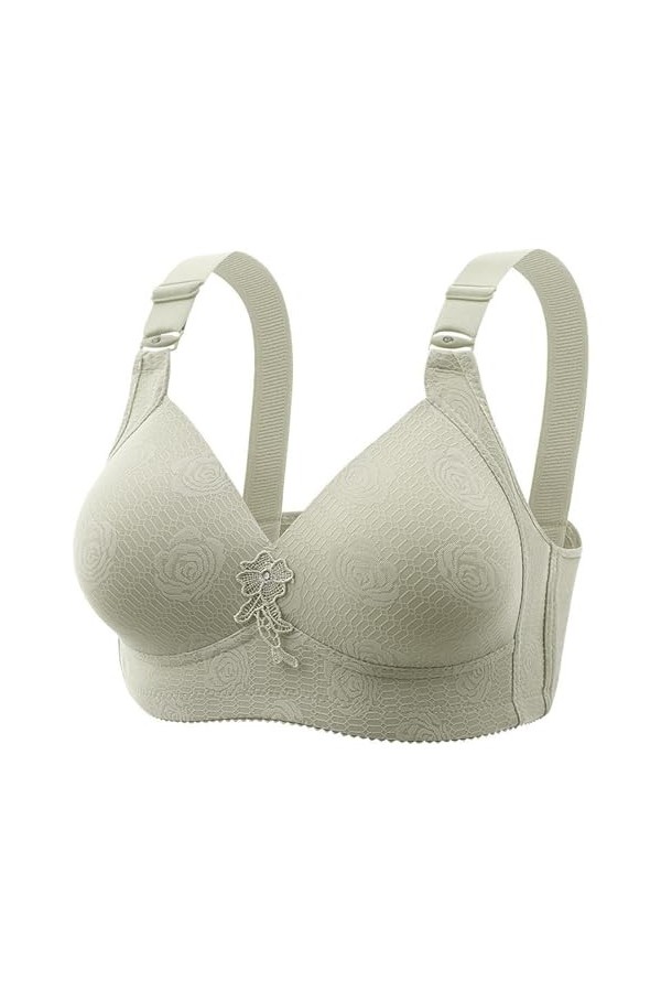 HANXIULIN Soutien-gorge pour femme, sans rembourrage, à armatures, pour tous les jours, avec armatures et dentelle, lilas, 3X