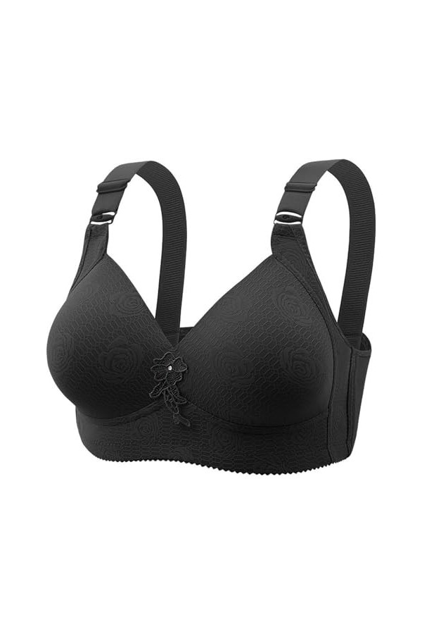 HANXIULIN Soutien-gorge pour femme, sans rembourrage, à armatures, pour tous les jours, avec armatures et dentelle, lilas, 3X