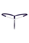 SUPTTING Culotte String et Thong en Perles Sexy pour Femme, sous-Vêtements à Taille Basse Solide