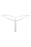 SUPTTING Culotte String et Thong en Perles Sexy pour Femme, sous-Vêtements à Taille Basse Solide
