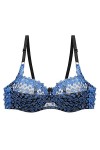 HANXIULIN Soutien-gorge en dentelle pour femme - Bustier - Demi-rembourré - Confortable - Soutien-gorge à armatures - Rembour