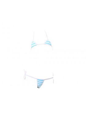 Ensemble de lingerie japonaise pour femme avec soutien-gorge et culotte, Mini bleu, taille unique