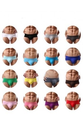 MEGAHERZ sous-vêtements Hommes Triangle Modal Taille Basse Sexy u Convex Sac sous-vêtements Hommes Petit Boxer tête Rouge,3X