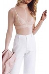 Loralie Crop Top Femme Manches Longues Transparent Tops Haut en Réille Fishnet Maille Sexy Erotique Clubwear Soirée Casual