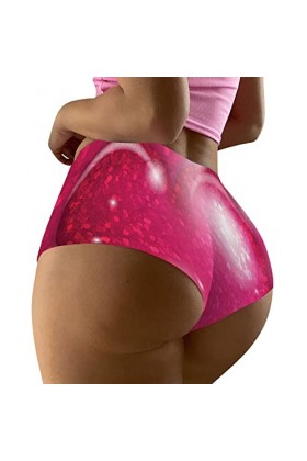 DUHGBNE Short imprimé Saint-Valentin pour femme, boxer drôle, sous-vêtements, boxer, culotte, pyjama pour homme, sous-vêtemen