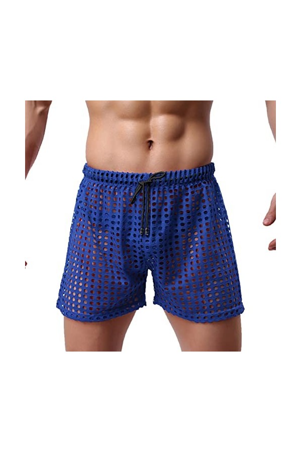 Mymyguoe Boxer pour homme - Sous-vêtements en maille - Collants en maille - Sous-vêtements courts transparents - Sous-vêtemen