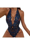 Lingerie Erothique Sexy Hot Ouverte Combinaison Sous Vetement Feminins Collant Femme Lingerie Dentelle Femme Dos Nu Ensemble 