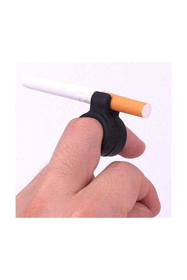 CABLING® Bague de Support de Cigarette Mains Libres Titulaire de la Cigarette Bague en Silicone pour Les Fumeurs/Noir