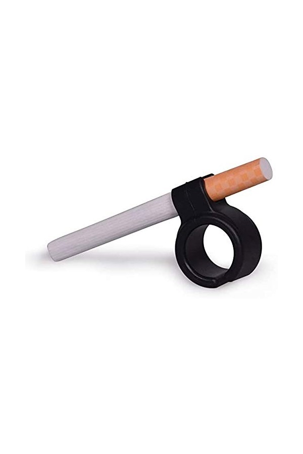 CABLING® Bague de Support de Cigarette Mains Libres Titulaire de la Cigarette Bague en Silicone pour Les Fumeurs/Noir