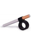 CABLING® Bague de Support de Cigarette Mains Libres Titulaire de la Cigarette Bague en Silicone pour Les Fumeurs/Noir