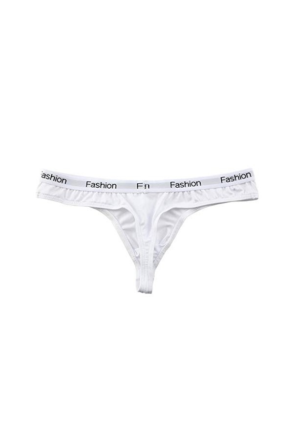 MEGAHERZ sous-vêtements Hommes Shorts Slips Culottes Triangle Mesh Transparent Blanc,M 