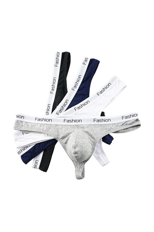 MEGAHERZ sous-vêtements Hommes Shorts Slips Culottes Triangle Mesh Transparent Blanc,M 