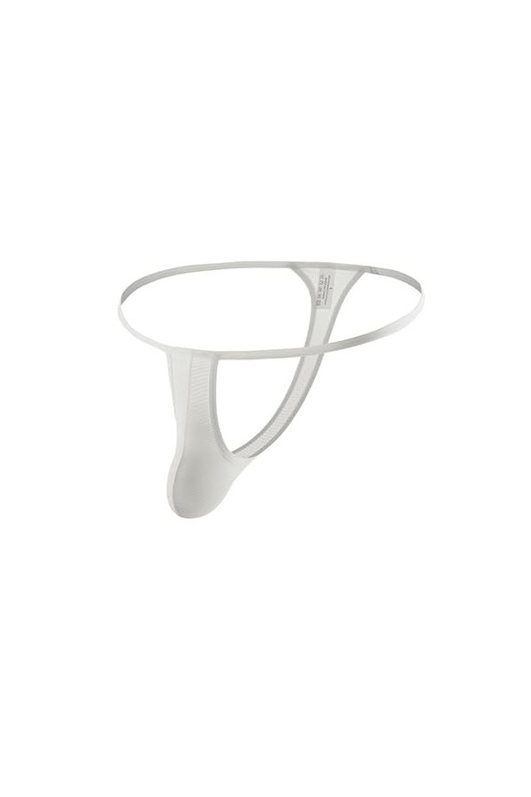 MEGAHERZ Tongs pour Hommes Slip pour Hommes Tongs Simples et Sexy Slip en Maille Respirante pour lété Blanc,XL 