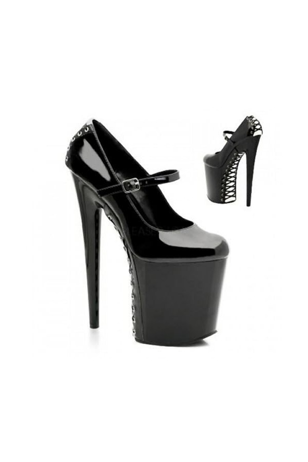 PROMI Talon Aiguille Talons Aiguilles Chaussures De Mode 20cm pour Femmes, Noires-Black||40