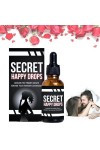 Secret Happy Drops PleasurePeak Gouttes orales pour femme, améliore la sensibilité du plaisir, favorise la relaxation, amélio