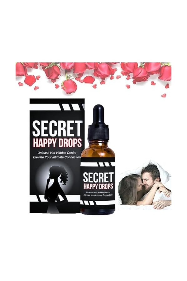 Secret Happy Drops PleasurePeak Gouttes orales pour femme, améliore la sensibilité du plaisir, favorise la relaxation, amélio