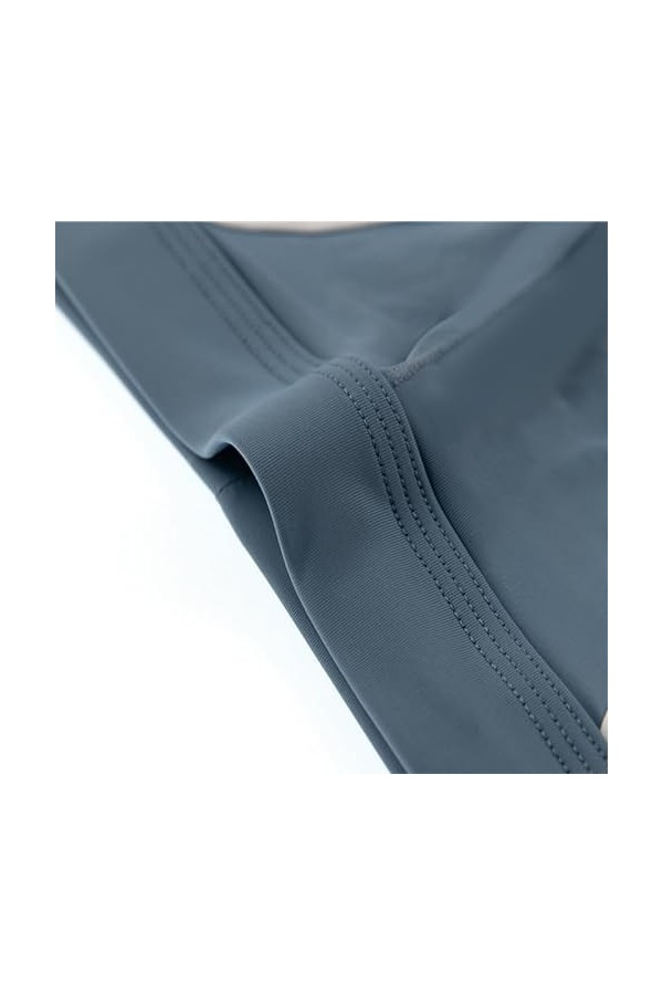 MEGAHERZ T-Shape en Soie glacée Transparente pour Hommes Short dété érotique pour Hommes Plus Size Bleu,M