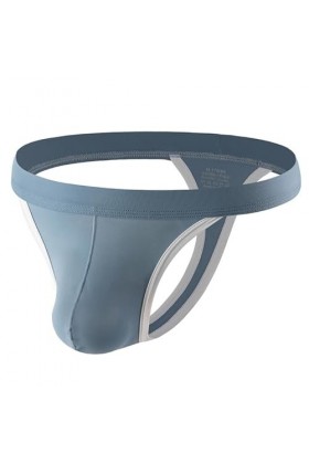 MEGAHERZ T-Shape en Soie glacée Transparente pour Hommes Short dété érotique pour Hommes Plus Size Bleu,S 