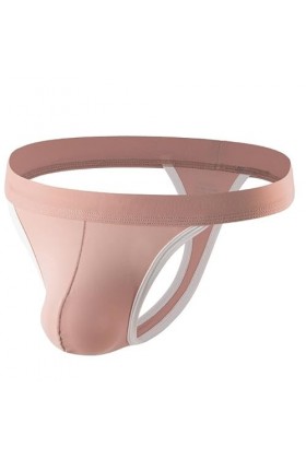 MEGAHERZ T-Shape en Soie glacée Transparente pour Hommes Short dété érotique pour Hommes Plus Size Rose Clair,M 