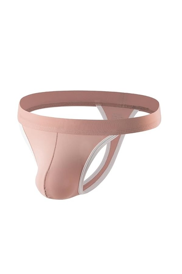 MEGAHERZ T-Shape en Soie glacée Transparente pour Hommes Short dété érotique pour Hommes Plus Size Rose Clair,M 