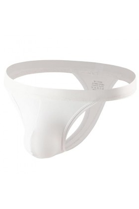 MEGAHERZ T-Shape en Soie glacée Transparente pour Hommes Short dété érotique pour Hommes Plus Size Blanc,XXL 