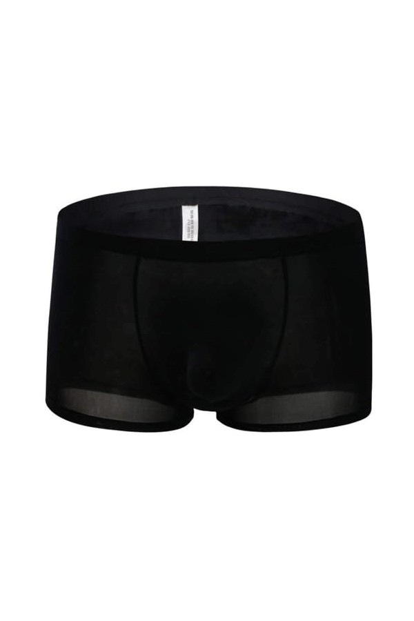 compulsoryking String sexy transparent ultra fin avec poche bombée en maille respirante pour homme, gris, Large