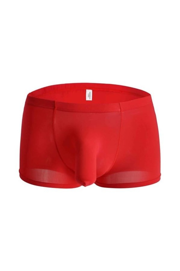 compulsoryking String sexy transparent ultra fin avec poche bombée en maille respirante pour homme, gris, Large